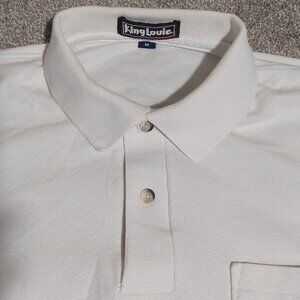 Vintage King Louie polo White short sleeve Union made in USA Size M